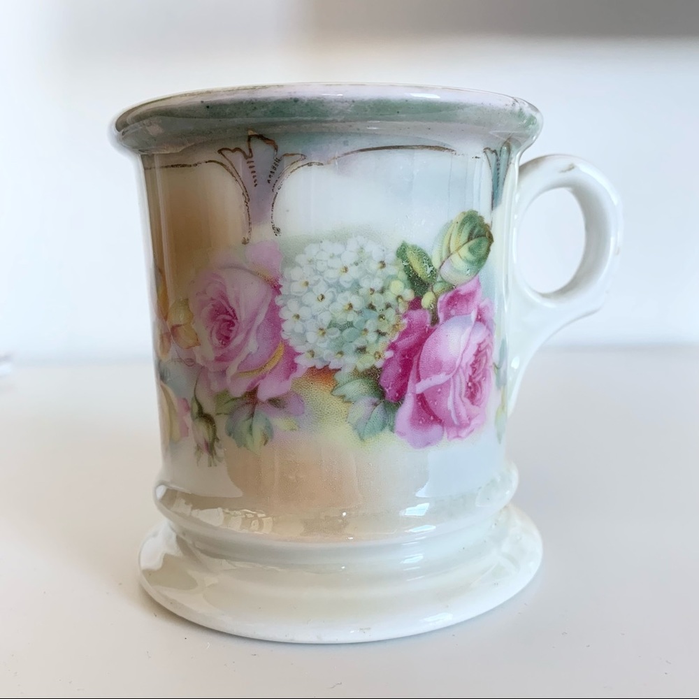 Antique Floral Rose Shaving Mug - Picture 10 of 12